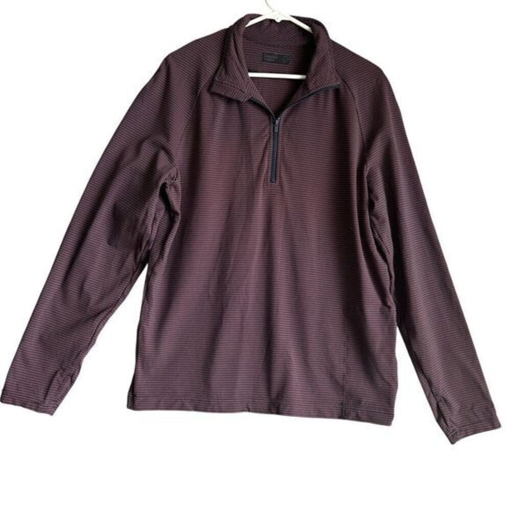 Outdoor Voices Mens 1/4 Zip Striped Athletic Pullover Performance‎ Size Large